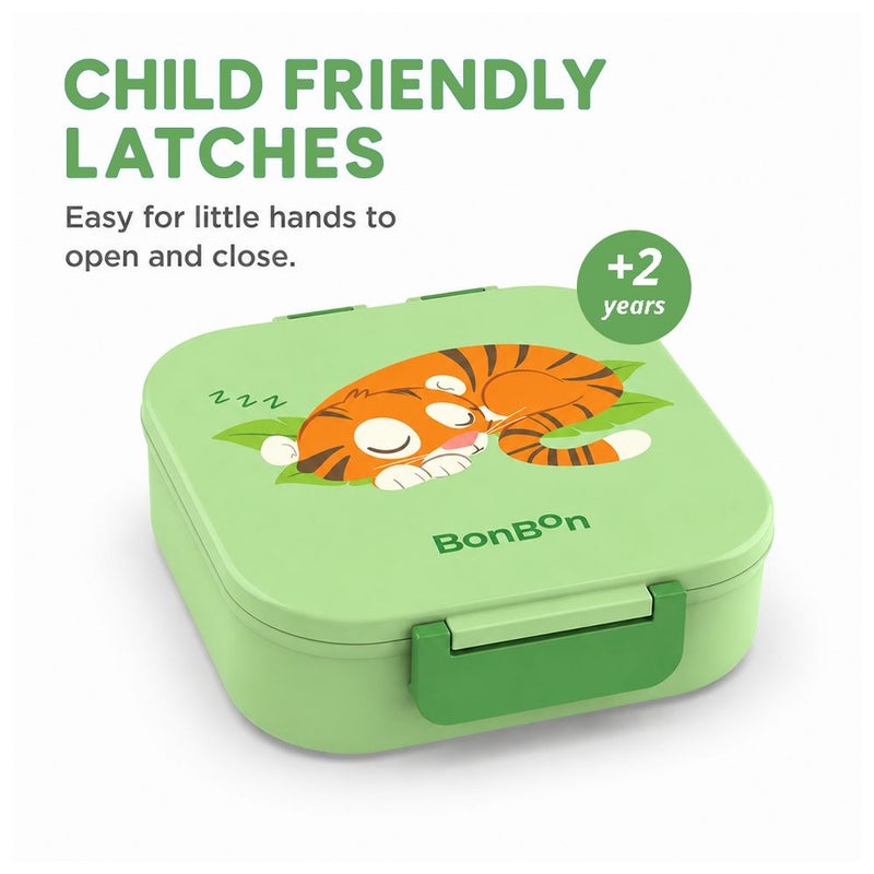 Bonbon - 3 Compartments Lunchbox with Cutlery - Tiger - Image 3
