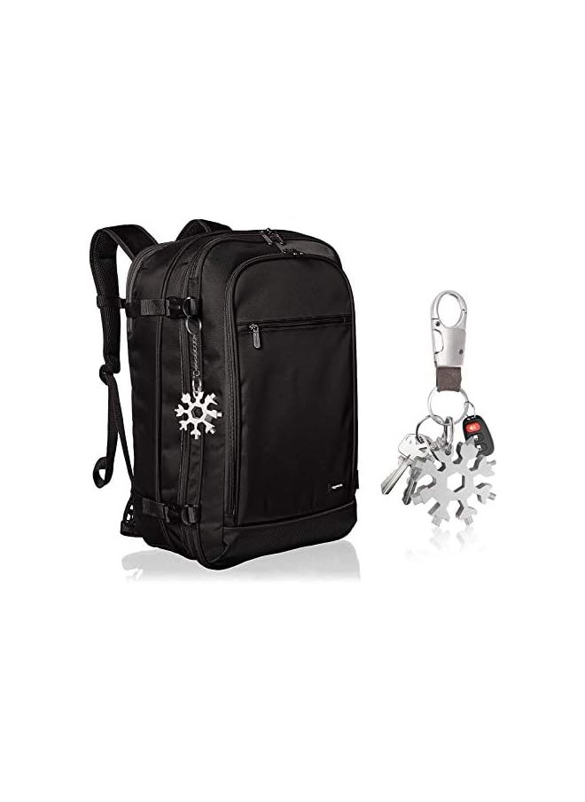 PROMASS - promass 18-in-1 Snowflake Multi Tool,Function Stainless Steel Bottle Opener/Wrench, Flat Cross Screwdriver Kit Snowflake, Outdoor Durable and Portable，Great Gift for Mens (2, Sliver+Black) - Image 1