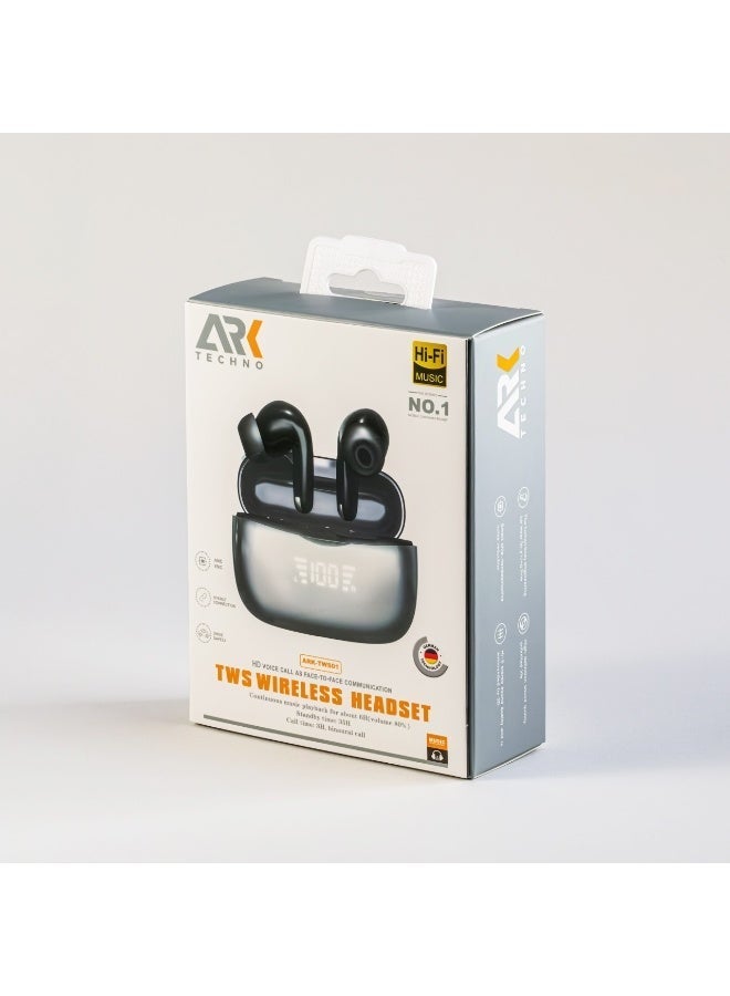 ARKTechno ARK-TWS01 6H Playtime Wireless Earbuds | Bluetooth 5.3 + ANC/ENC Noise-Cancelling | IPX4 Water-Resistant | LED Battery Display Charging Case (400mAh) | HD Voice Calls - Image 4