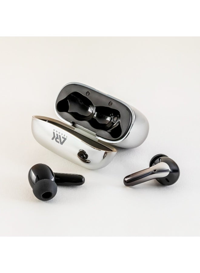 ARKTechno ARK-TWS01 6H Playtime Wireless Earbuds | Bluetooth 5.3 + ANC/ENC Noise-Cancelling | IPX4 Water-Resistant | LED Battery Display Charging Case (400mAh) | HD Voice Calls - Image 1