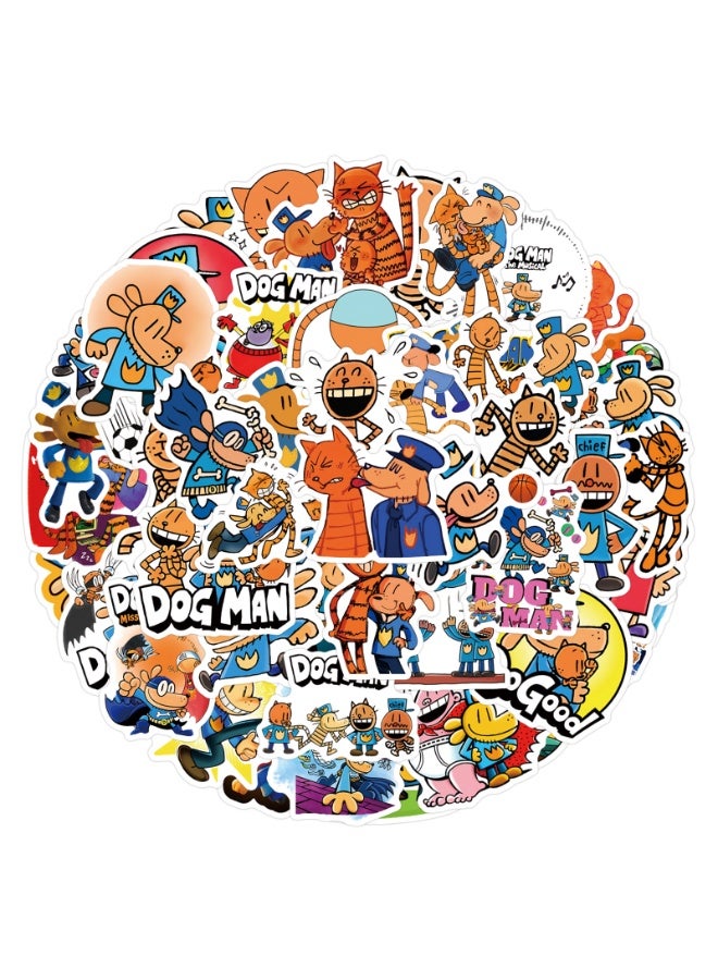 NIBEMINENT 55 Pcs Dog Man Deco Kit Waterproof Stickers, High Definition Printing Bright Colors, Suitable for Laptop Skateboard Luggage Water Bottle Guitar DIY - Image 1