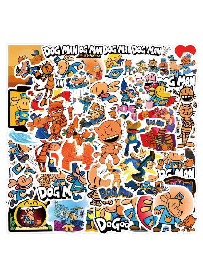 NIBEMINENT 55 Pcs Dog Man Deco Kit Waterproof Stickers, High Definition Printing Bright Colors, Suitable for Laptop Skateboard Luggage Water Bottle Guitar DIY - Image 2