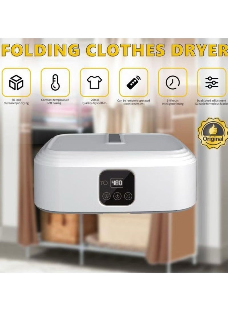 Denx Portable Laundry Dryer  Multifunctional Electric Drying Machine  Mini Clothes Dryer with Dryer Bag, 2 Speed ​​Adjustable Mini Dryer  Small Foldable Clothes Dryer - Image 5