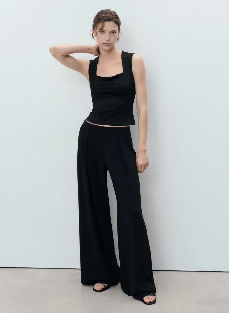 MANGO Fitted top with wide straps