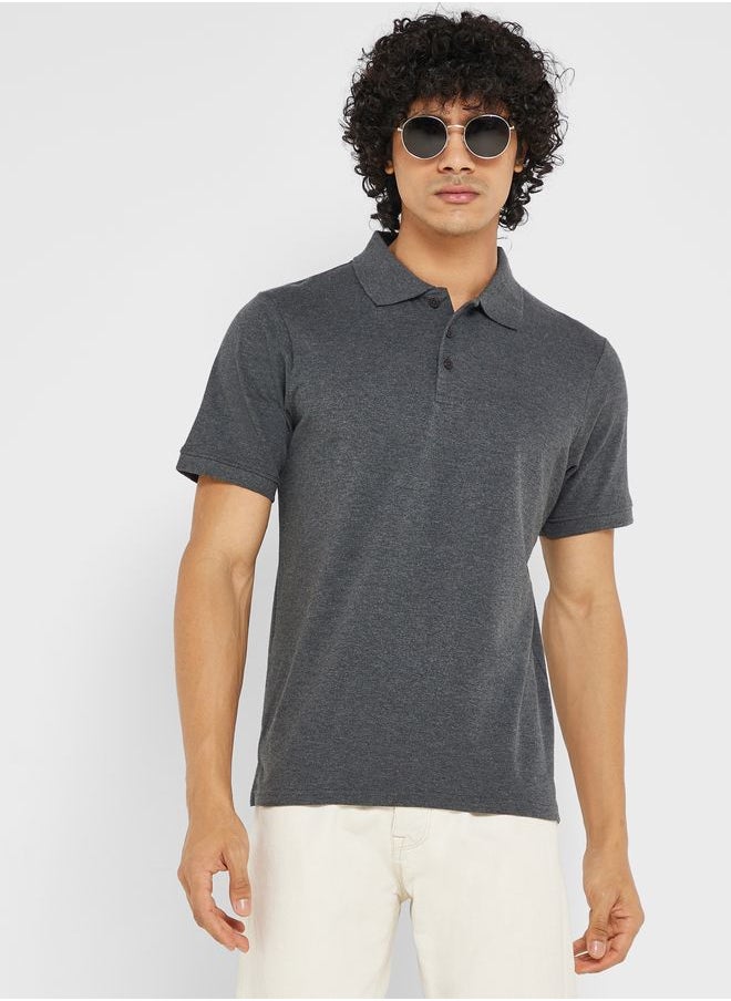 Seventy Five Basics Essential Pique Polo Shirt  - Image 1