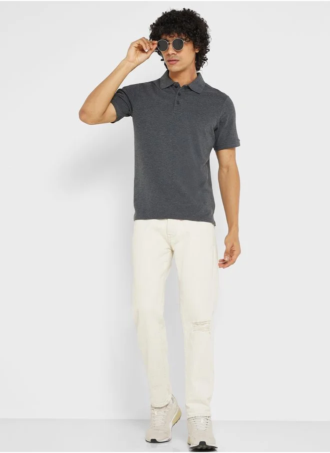 Seventy Five Basics Essential Pique Polo Shirt