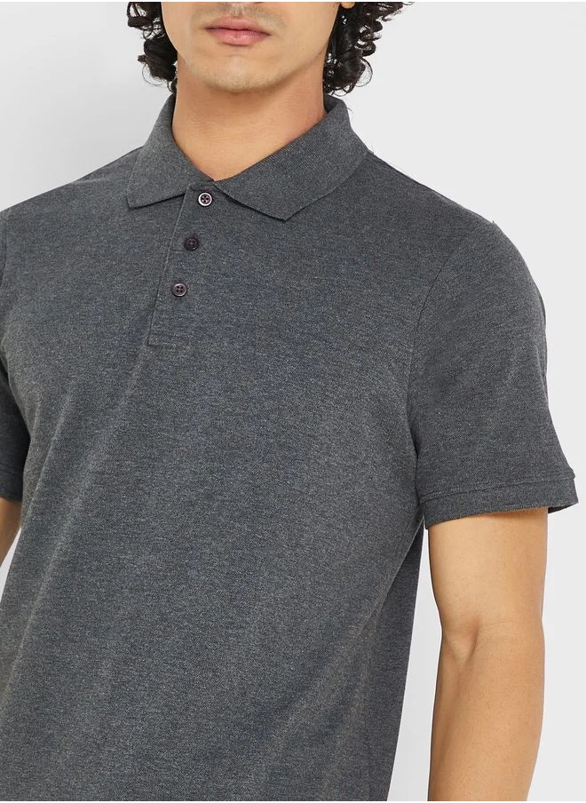 Seventy Five Basics Essential Pique Polo Shirt