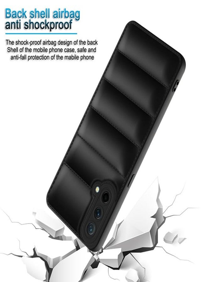 Plus Puffer Case Camera Protection Soft Back Cover for OnePlus Nord CE 5G - Black - Image 4