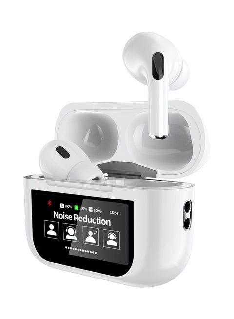 Wireless Bluetooth 5.4 Earbuds with Touch Screen Charging Case, ANC/ENC Noise Cancelling, 48H Playtime, Bass Sound – for Android/iOS/Laptop