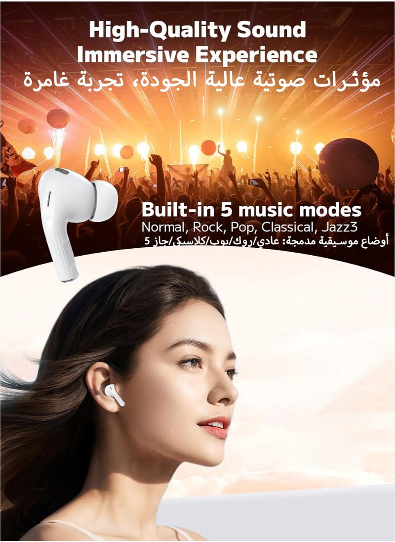 viulisecty Wireless Bluetooth 5.4 Earbuds with Touch Screen Charging Case, ANC/ENC Noise Cancelling, 48H Playtime, Bass Sound – for Android/iOS/Laptop  - Image 5