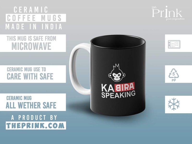 Prink Kabira Speaking Coffee Mug with Print | Bira Coffee Mug | Funky Mugs | Gift for Friends, Fans | 330ml, Microwave & Dishwasher Safe - Image 4