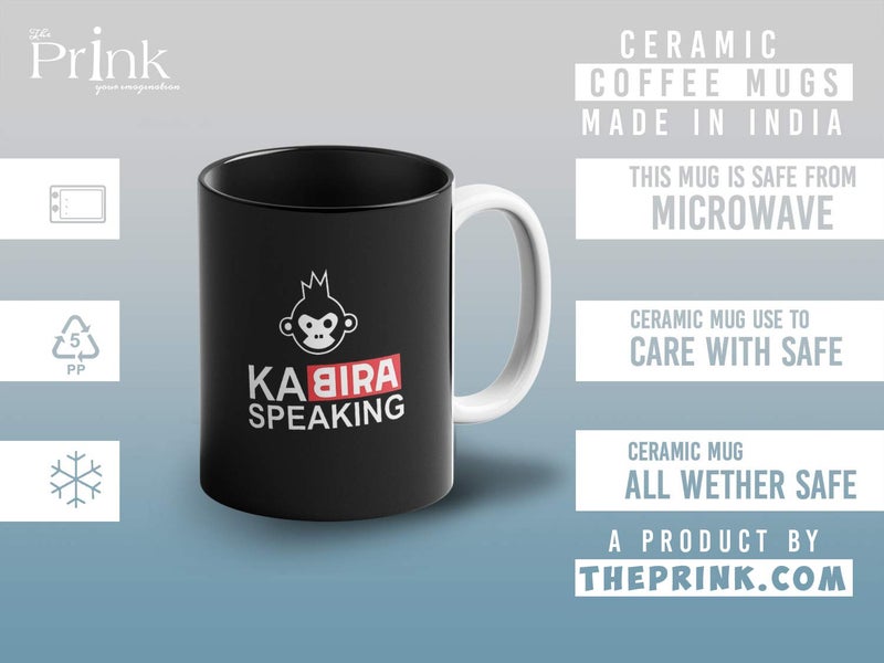 Prink Kabira Speaking Coffee Mug with Print | Bira Coffee Mug | Funky Mugs | Gift for Friends, Fans | 330ml, Microwave & Dishwasher Safe - Image 5