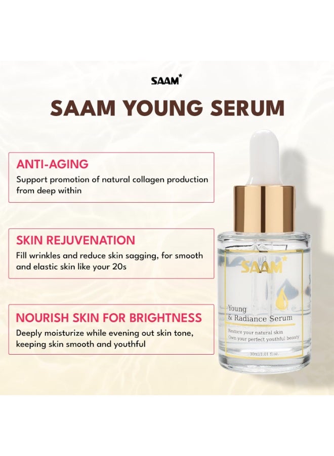 sam SAAM Young Serum with 10% Argireline & Hyaluronic Acid – Anti-Wrinkle, Hydrating & Firming Face Serum - Image 3
