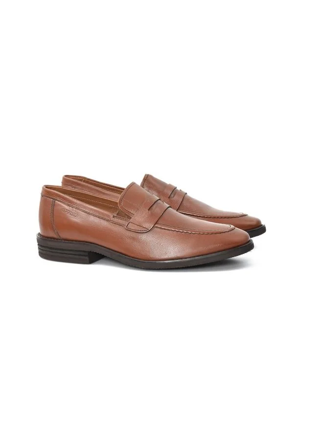 ATTILIO Men's Robert Woo Oxford Derby Loafer Slip On Comfort Tan Brown Leather Work Office Formal Occasion Party Casual Wear Italian Design Anti Skid Padded Insole Trendy Fashion Premium Shoes