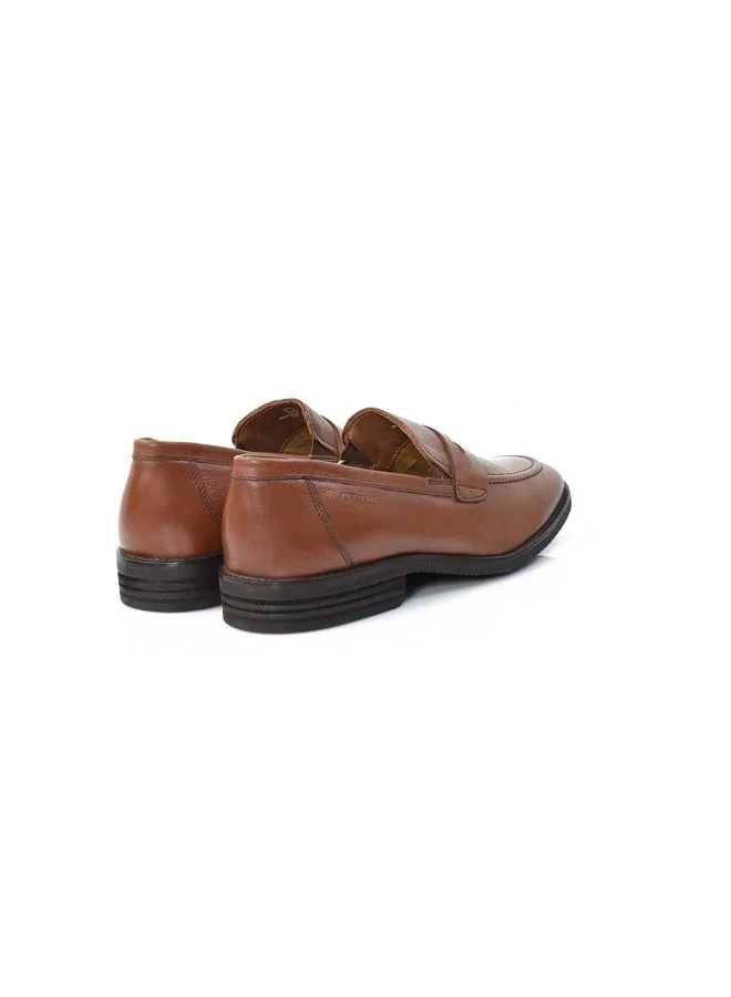ATTILIO Men's Robert Woo Oxford Derby Loafer Slip On Comfort Tan Brown Leather Work Office Formal Occasion Party Casual Wear Italian Design Anti Skid Padded Insole Trendy Fashion Premium Shoes