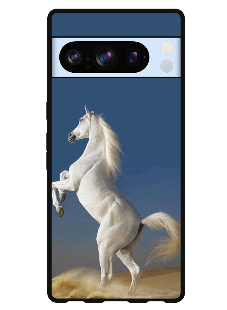 Theodor Protective Case Anti Scratch Shock Proof Bumper Cover For Google Pixel 8 Pro White horse - Image 1