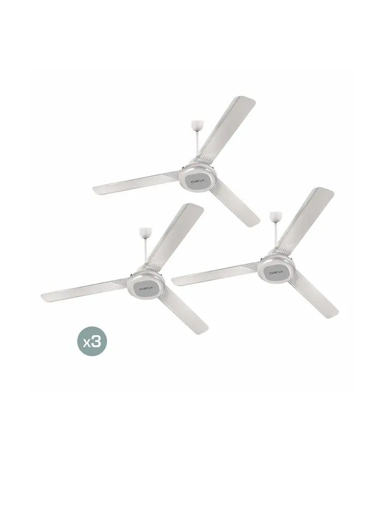 كاسيل مروحة سقف كاسيل 56بوصه بمتور نحاس و5سرعات مجموعه من3مراوح - Image 3