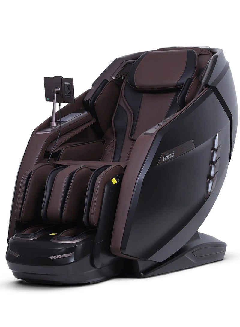 Nourest Core-D 4D Massage Chair with Dual Roller Technology, Full Body Massage Chair with 3D Foot & Calf Rollers, Zero Gravity, Body Scanning, 56 Airbags, Graphene Heat, Voice Control & 10” Touchscreen (Brown) - Image 1