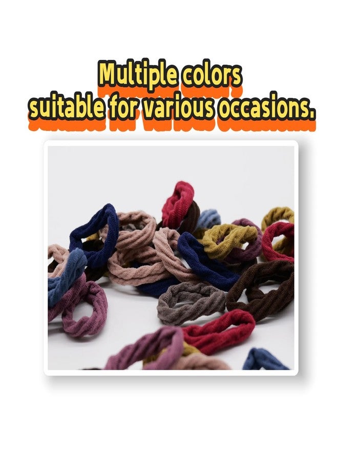BLBM 50 Pcs Hair Ties with Seamless High Elastic in Ponytail Holders Kit that don't Damage your Hair (Multicolor kit) - Image 4