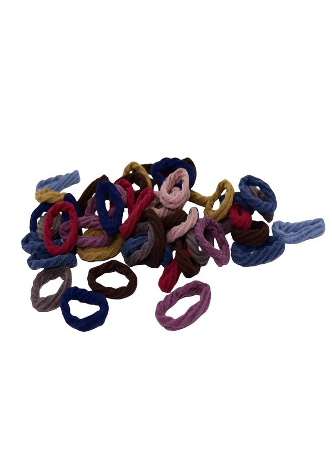 BLBM 50 Pcs Hair Ties with Seamless High Elastic in Ponytail Holders Kit that don't Damage your Hair (Multicolor kit) - Image 2