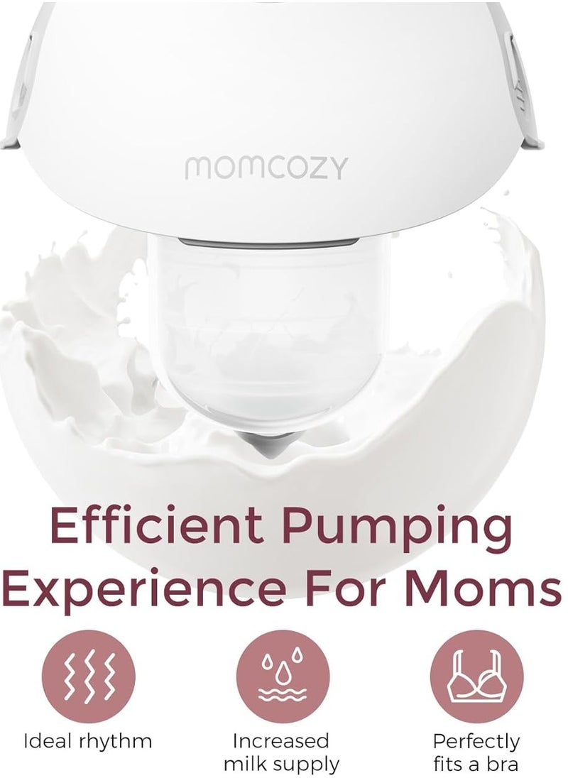 Momcozy Breast Pump Hands Free Mobile Style | M6, Wearable Breastfeeding Pump Ideal Rhythm for More Milk, DoubleFit Flange More Fit & Discreet with 3 Modes & 9 Levels  - Image 5