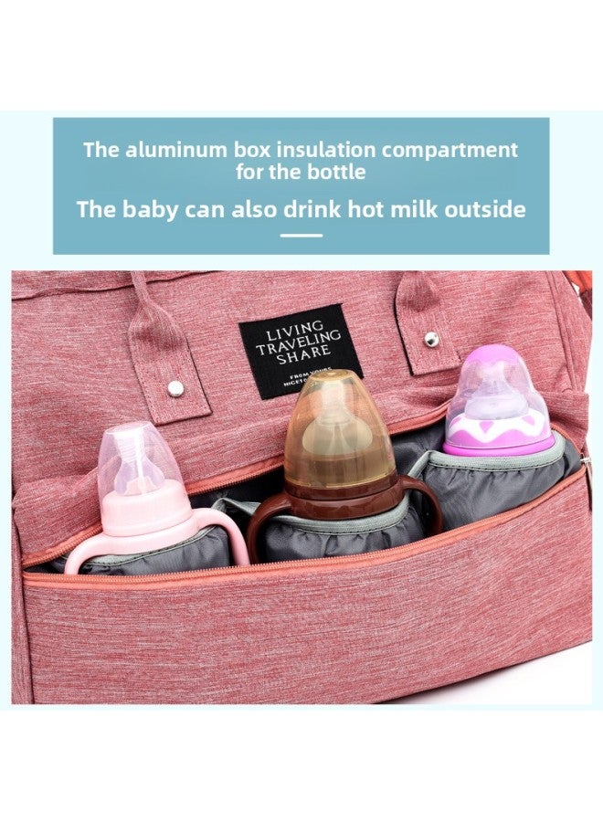 2019 Mummy Bag Portable Multi-functional Mother Bag Maternal And Infant Bag Fashion Shoulder Crossbody Convenient Shoulder Bag For Going Out-Color:Blue - Image 3