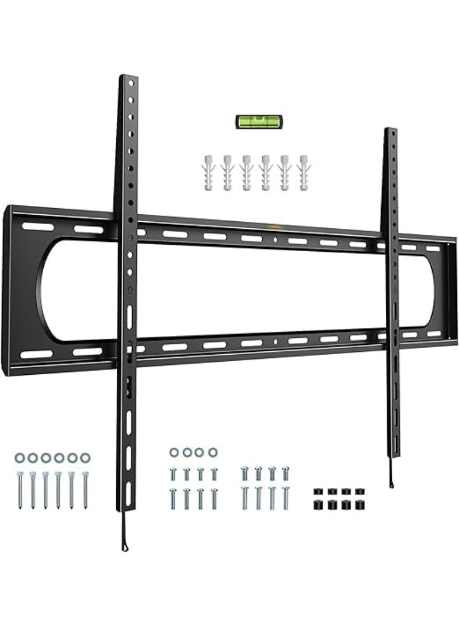 Ultra-Slim Wall Mount TV Bracket for 60–100 Inch Screens, Fixed Flat-to-Wall Design, 100kg Capacity - Image 1