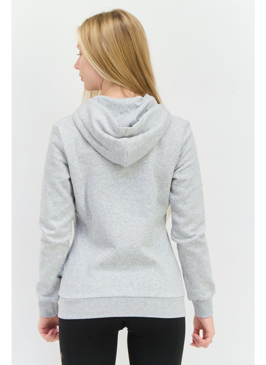 PUMA - Women Sportswear Fit Long Sleeves Outdoor Hooded Jacket, Heather Grey - Image 1
