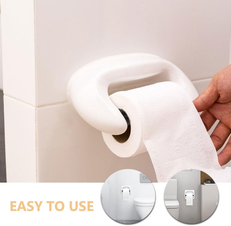 LABRIMP 2pcs Toilet Paper Holder Replacement Roll Bracket Plastic Spring Rod Bathroom Accessory for Toilet Tissue Box Replacement Paper Roller - Image 4