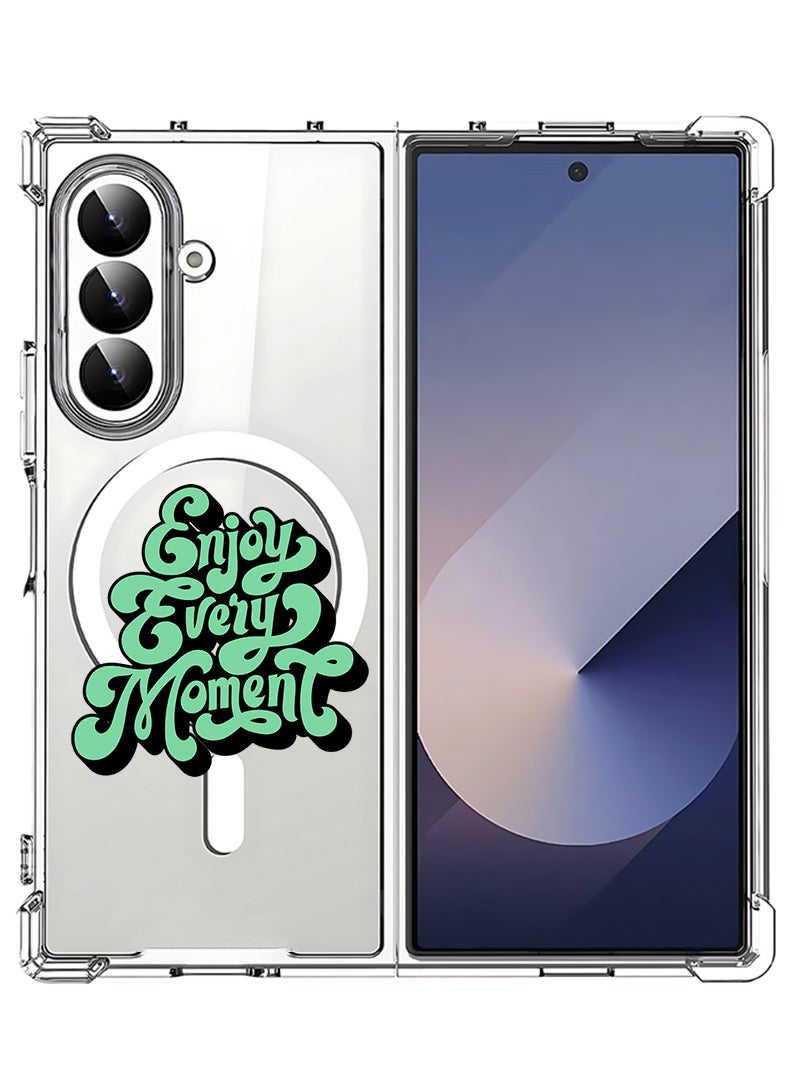 Theodor Magnetic Case for Samsung Galaxy Z Fold 7 Compatible with MagSafe Wireless Charging, Shockproof Phone Bumper Cover Enjoy Every Mopment-01 - Image 1