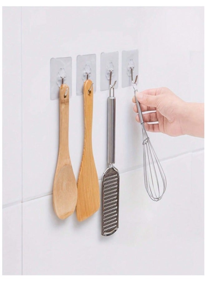 Adhesive Hooks Heavy Duty Wall Hooks 20Pack 8kg (Max) Self Adhesive Hook - Image 4