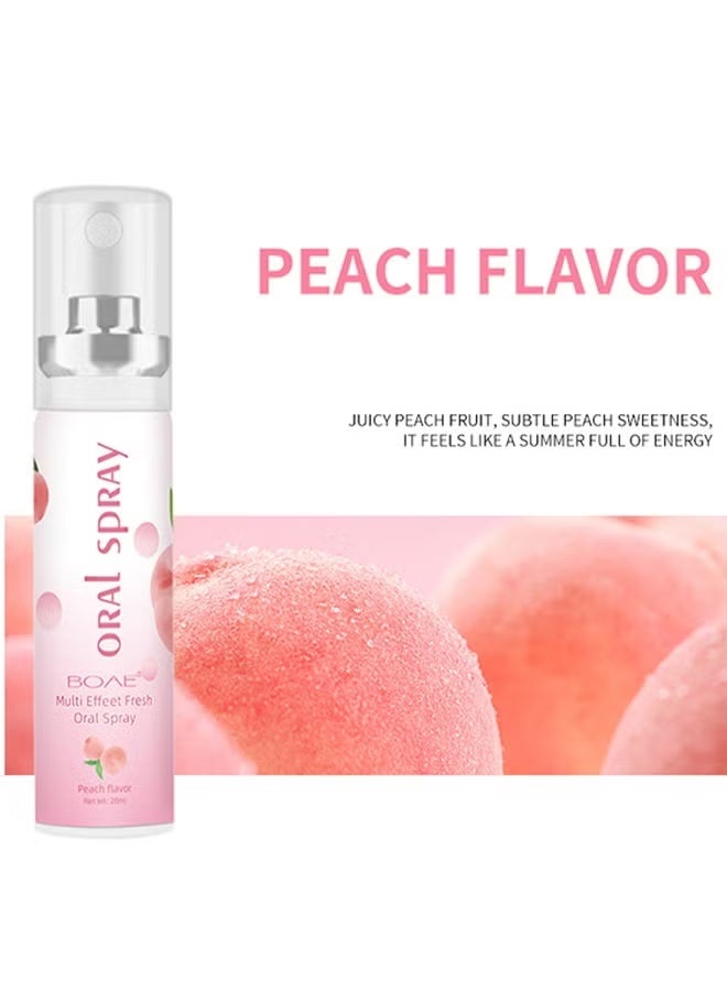 BOAE Peach Multi Effeet Fresh Oral Spray , Bad Breath Treatment for Adults, Peach Flavor Mouth Freshener, Effective Mouth Spray, Breath Freshener Spray, Oral Care Spray, Mouth Healthy Care - Image 2