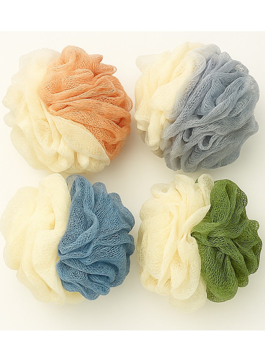 6er-Set Duschschwämme Aus Mesh - Luffa-artig, Weich Peelend, Mit Aufhängeband In Rosa & Cyan