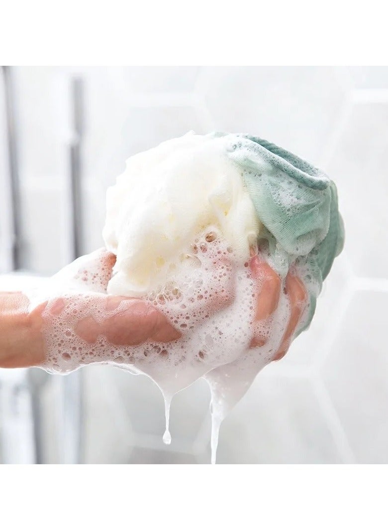 فيو باقة من 4 إسفنجات استحمام ناعمة ورقيقة للتقشير، شبكة فرك الجسم، لوفة الاستحمام، كرة إسفنجية للاستحمام، كرة شبكية لفرك الجسم، إسفنج تقشير، إسفنج تنظيف الجسم للاستحمام دون خدش، مستلزمات الاستحمام الأساسية، العناية بالبشرة، فرك الجسم للنساء والرجال - Image 5