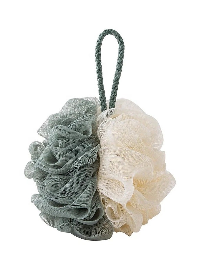 فيو باقة من 4 إسفنجات استحمام ناعمة ورقيقة للتقشير، شبكة فرك الجسم، لوفة الاستحمام، كرة إسفنجية للاستحمام، كرة شبكية لفرك الجسم، إسفنج تقشير، إسفنج تنظيف الجسم للاستحمام دون خدش، مستلزمات الاستحمام الأساسية، العناية بالبشرة، فرك الجسم للنساء والرجال - Image 3