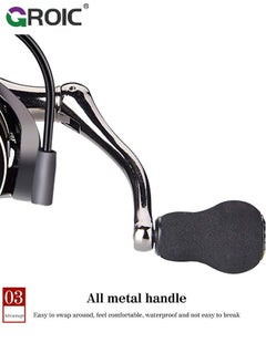 GROIC Fishing Reel, Baitcaster Reels, Ultra Smooth Powerful Fish Spinning Wheel, Ultralight Fishing Reels with Drag Baitcasting Reel Perfect for Freshwater or Saltwater Fishing AC-1000  - Image 5