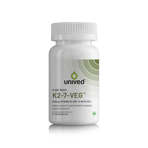 Unived Vitamin K2-7 (MenaquinGold) 55mcg, Plant-Based Vitamin MK-7, For Optimal Calcium Absorption, Heart & Bone Health - Image 1