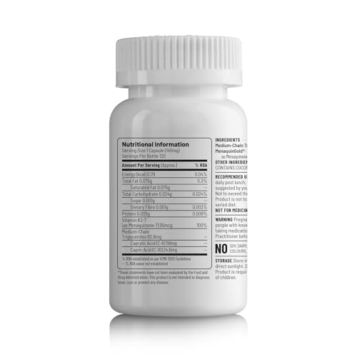Unived Vitamin K2-7 (MenaquinGold) 55mcg, Plant-Based Vitamin MK-7, For Optimal Calcium Absorption, Heart & Bone Health - Image 3