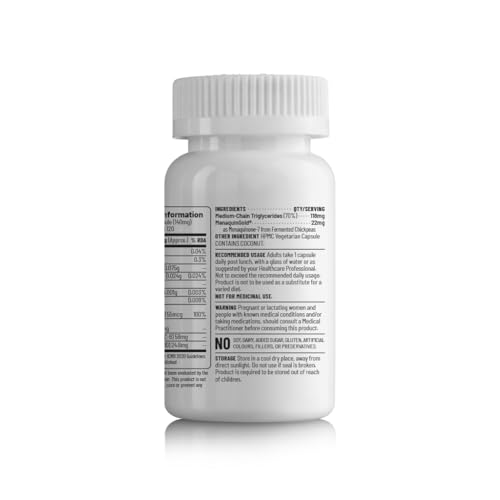 Unived Vitamin K2-7 (MenaquinGold) 55mcg, Plant-Based Vitamin MK-7, For Optimal Calcium Absorption, Heart & Bone Health - Image 4