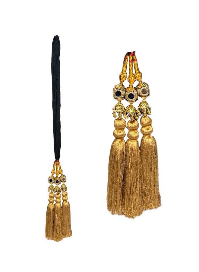 VTN Women'S Patiala Shahi Parandi/Paranda/Traditional Braid Extension/Punjabi Choti (Dno4 Golden) - Image 1