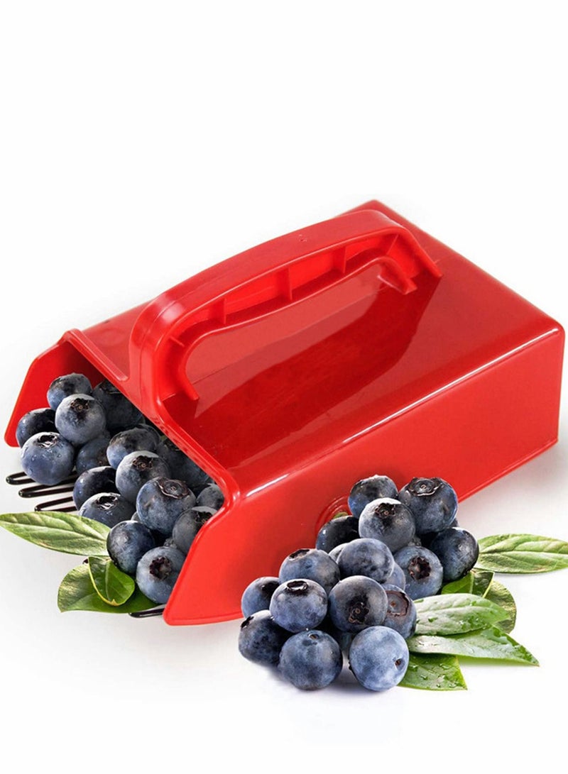 SYOSI Berry Picker Portable Handheld Scoop Comb Tool Fruit Foraging Harvesting Collector with Ergonomic Soft Touch Handle Reinforced Coated Teeth for Cranberries Blueberries lingonberries Blackberries  - Image 1