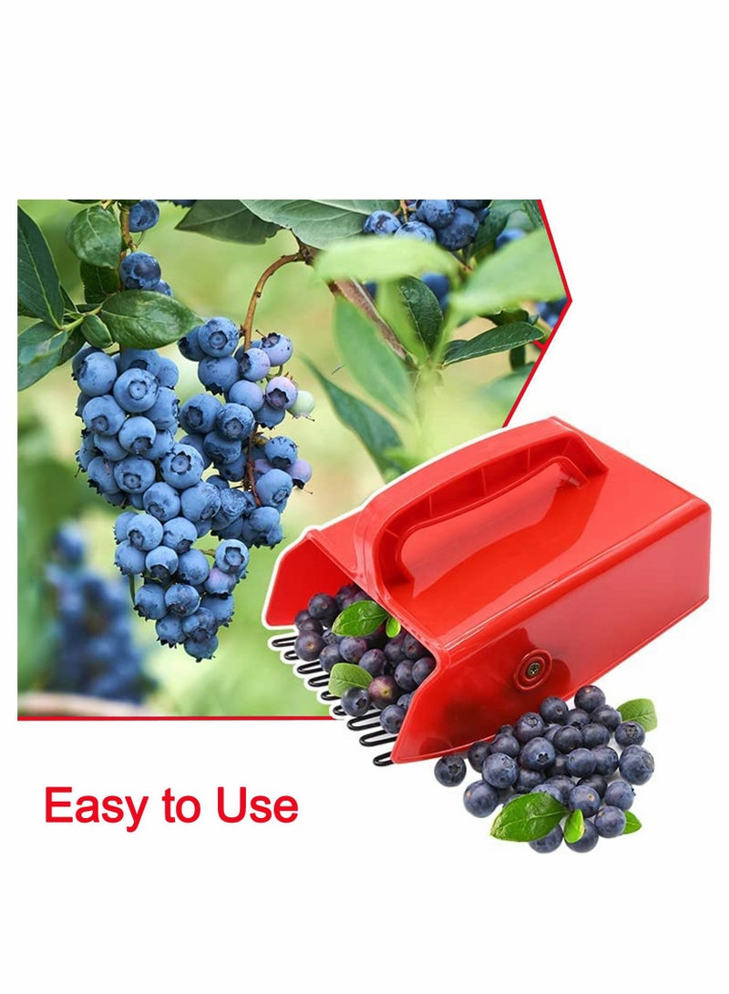 SYOSI Berry Picker Portable Handheld Scoop Comb Tool Fruit Foraging Harvesting Collector with Ergonomic Soft Touch Handle Reinforced Coated Teeth for Cranberries Blueberries lingonberries Blackberries  - Image 2