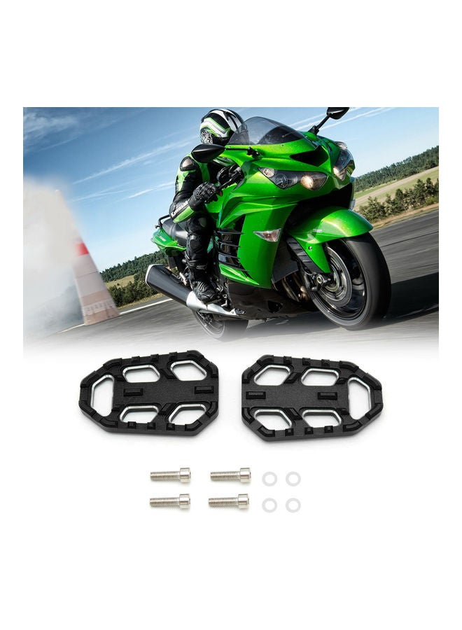 NIBEMINENT Motorcycle FootPegs Front Billet Wide Pedals For Kawasaki Versys 650/1000/X300 2010-2019 - Image 2