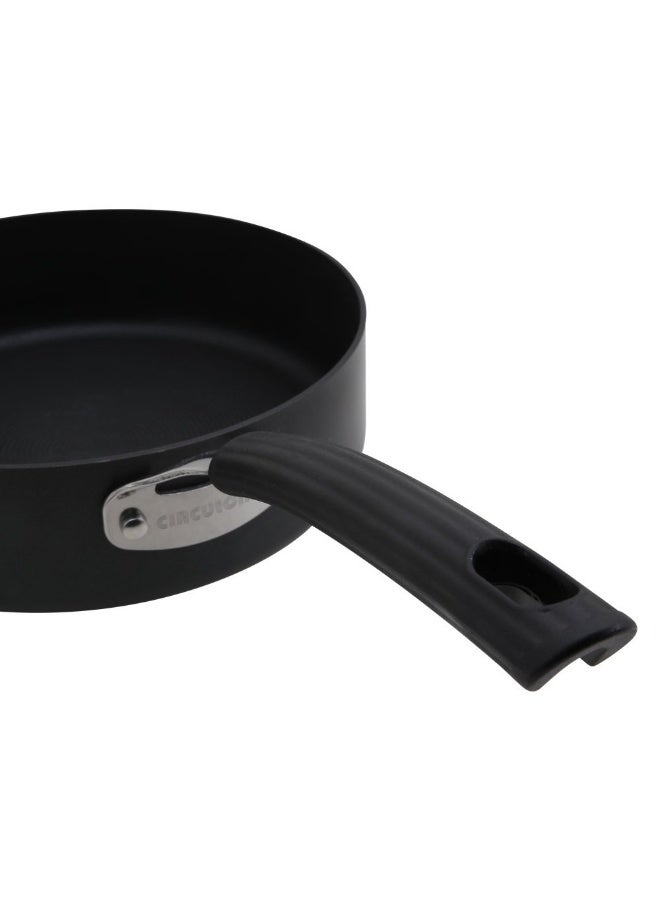 Circulon Origins Hard Anodised Aluminium Non Stick Sautepan with Lid | Non Stick Frying Pan Big Size, Gas and Induction Compatible, 24cm, Black - Image 2