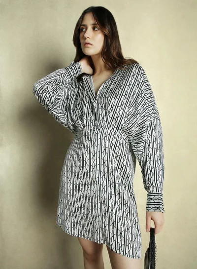 Dennis Lingo Chain Print Dress