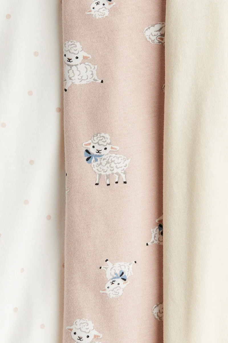 اتش اند ام أطقم نوم من القطن - عبوة من 3