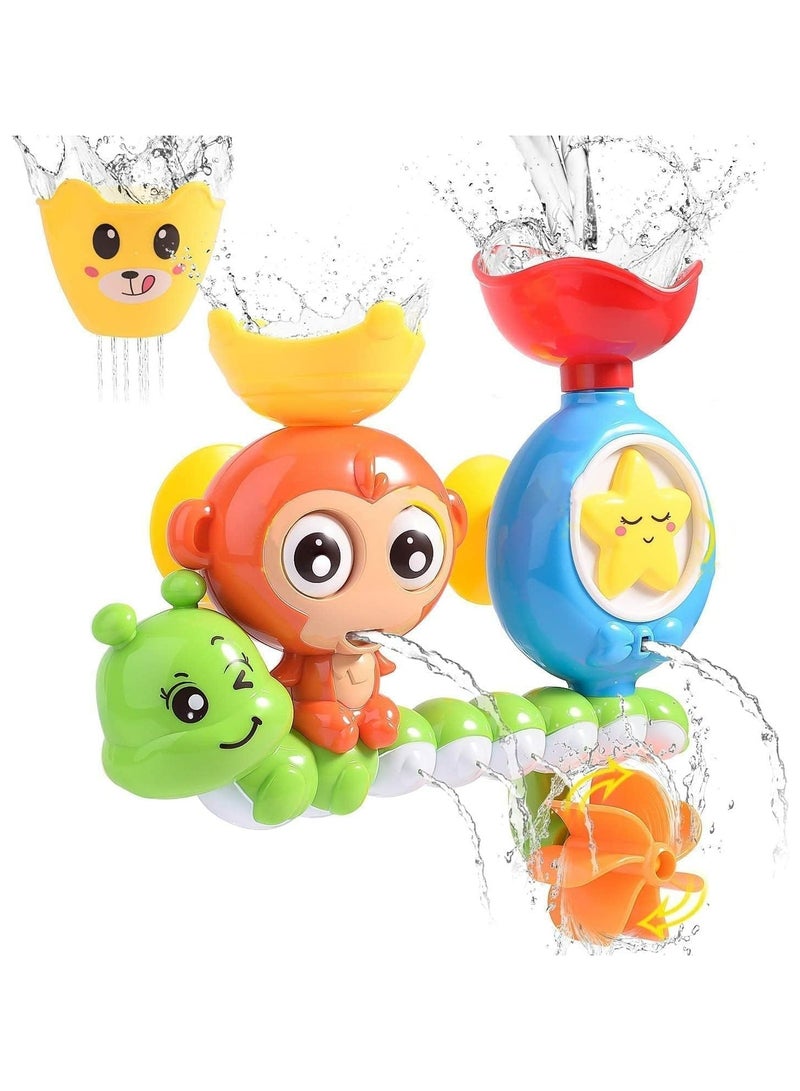 Baby Bath Toy for Toddlers 2 3 4 5 Years Baby Kids Boys and Girls,Bathtub Toy - Spinning Gear and Googly Eyes for Toddler or Baby Bath Time Sensory Development,Bath Tub Toys for Kids Baby - Image 1