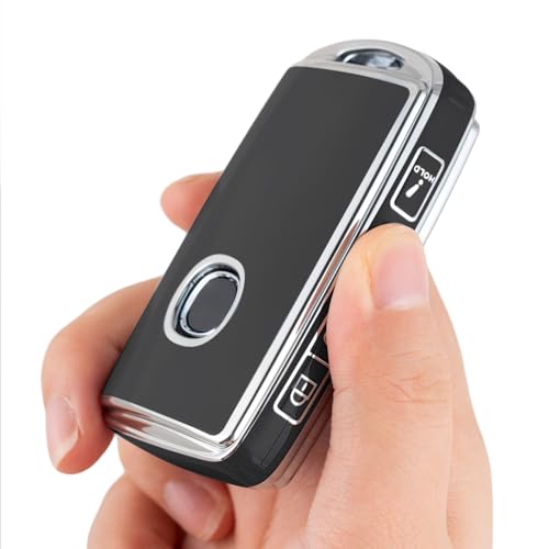 CHATYYD Key fob Cover for Mazda with Keychain,Soft TPU Car Key Cover Case for Mazda CX-3 CX-5 CX-9 2019-2023 Accessories (Black) - Image 4