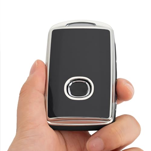 CHATYYD Key fob Cover for Mazda with Keychain,Soft TPU Car Key Cover Case for Mazda CX-3 CX-5 CX-9 2019-2023 Accessories (Black) - Image 3