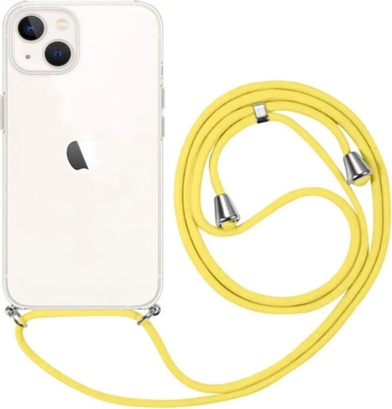 TahTicMer Apple iPhone 13 Pro Compatible Case Silicone Rope Neck Strap Shock Absorbing Antishock Cover TPU  - Image 1